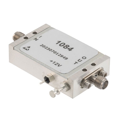 2.7 dB NF Low Noise Amplifier, Operating from 30 MHz to 6 GHz with 50 dB Gain, 21 dBm P1dB and SMA Fairview Microwave FMAM1084