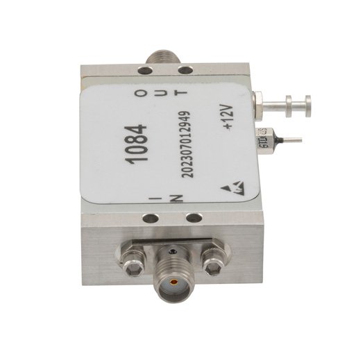 2.7 dB NF Low Noise Amplifier, Operating from 30 MHz to 6 GHz with 50 dB Gain, 21 dBm P1dB and SMA Fairview Microwave FMAM1084