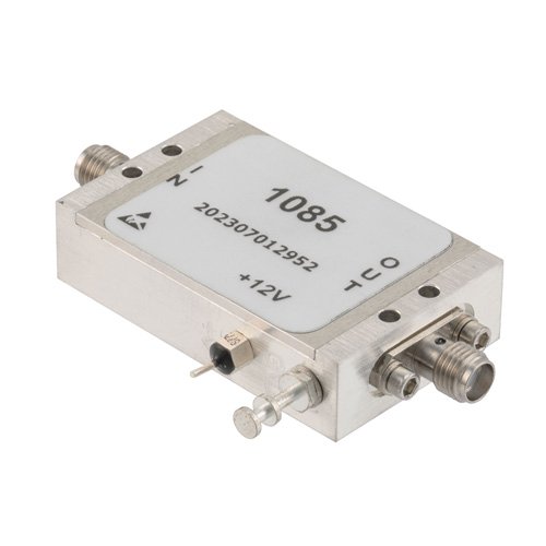 2.0 dB NF Low Noise Amplifier, Operating from 50 MHz to 8 GHz with 50 dB Gain, 19 dBm P1dB and SMA Fairview Microwave FMAM1085