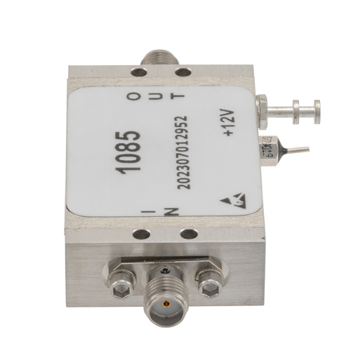 2.0 dB NF Low Noise Amplifier, Operating from 50 MHz to 8 GHz with 50 dB Gain, 19 dBm P1dB and SMA Fairview Microwave FMAM1085