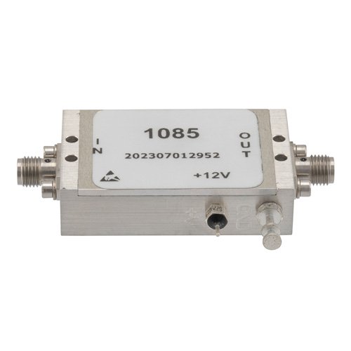 2.0 dB NF Low Noise Amplifier, Operating from 50 MHz to 8 GHz with 50 dB Gain, 19 dBm P1dB and SMA Fairview Microwave FMAM1085