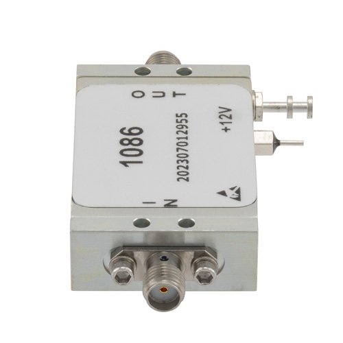 2.0 dB NF Low Noise Amplifier, Operating from 10 MHz to 6 GHz with 39 dB Gain, 23 dBm P1dB and SMA Fairview Microwave FMAM1086