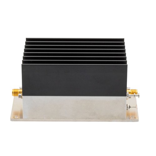 1 Watt P1dB, 30 MHz to 2200 MHz, Medium Power GaAs Amplifier with Heatsink, 31 dB Gain, 43 dBm IP3 and SMA Fairview Microwave FMAM4074