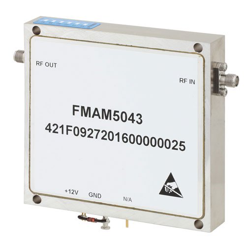 High Power Amplifier at 7 Watt P1dB Operating from 8.5 GHz to 11 GHz with 46 dBm IP3, SMA Fairview Microwave FMAM5043