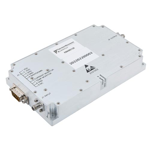 40 dB Gain High Power GaN Amplifier at 10 Watt Psat Operating from 2 GHz to 6 GHz with SMA Fairview Microwave FMAM5120