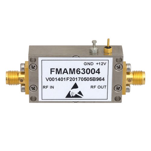 1.2 dB NF Input Protected Low Noise Amplifier, Operating from 900 MHz to 1.2 GHz with 30 dB Gain, 10 dBm P1dB and SMA Fairview Microwave FMAM63004