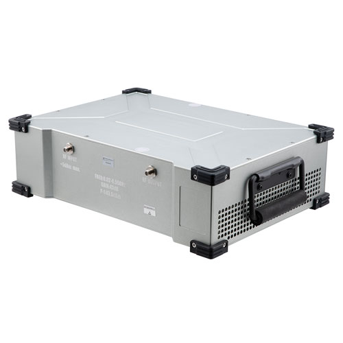 25W Psat, 44 dB Gain, 20 MHz to 550 MHz, AC Powered Broadband GaAs GaN High Power Amplifier with Heatsink, Bench-Top , 110/240VAC, SMA Fairview Microwave FMAMA5092