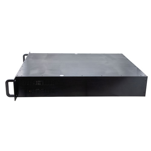 30W Psat, 45 dB Gain, 0.7 GHz to 6 GHz, AC Powered Broadband GaAs GaN High Power Amplifier with Heatsink, Rack Mount, 110/220VAC, N Fairview Microwave FMAMA5096