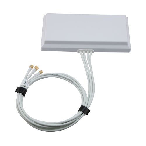 2400-2500, 5150-7125 MHz Wi-Fi 6E Flat Panel MIMO Antenna, 6 dBi Gain, 4 RP SMA Male Connectors Fairview Microwave FMANFP1037