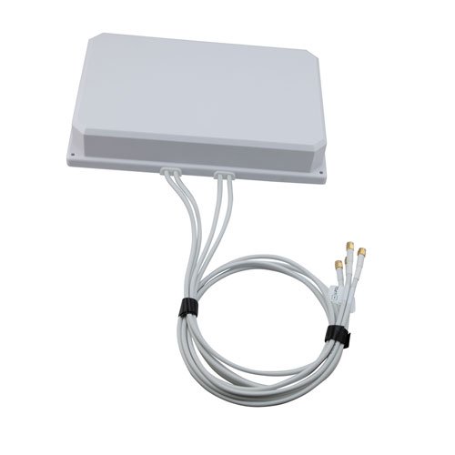 2400-2500, 3300-3800, 5150-7125 MHz Flat Panel MIMO Antenna, 6 dBi Gain, 4 RP SMA Male Connectors Fairview Microwave FMANFP1040