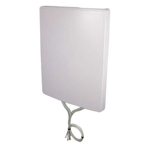 2400-2500, 5150-5850, 6000-7125 MHz Flat Panel MIMO Antenna, 11 dBi Gain, 8 RP SMA Male Connectors Fairview Microwave FMANFP1043