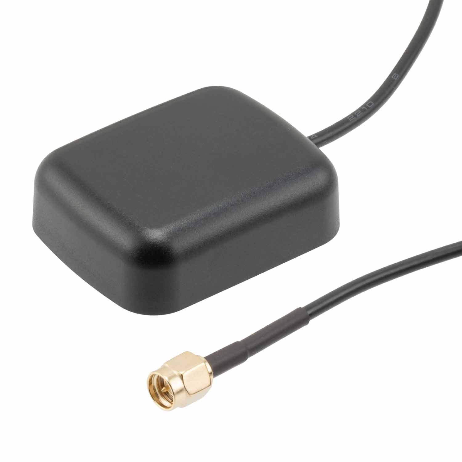 31.5 dBi Active GPS Magnet Mount Antenna RHCP 1575 MHz, RG174 SMA Male IP66 Fairview Microwave FMANGPS1011