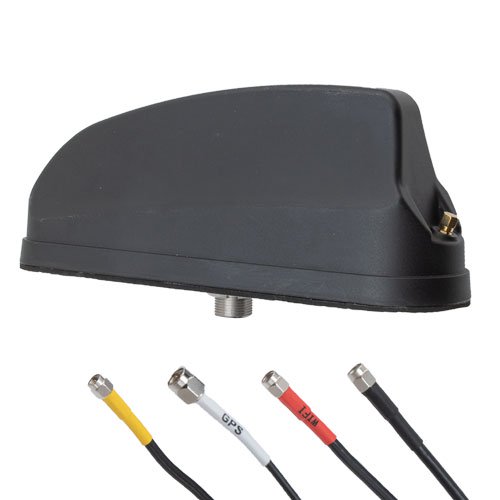 617 to 6000 MHz 4G, 5G, Wi-Fi, GPS Multiband Shark Fin Antenna, SMA Male, RP SMA Male Connectors Fairview Microwave FMANMOB1000