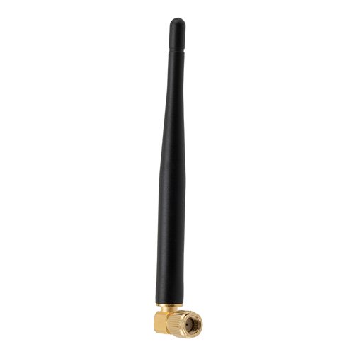 2.4 GHz to 5.85 GHz Dual Band Antenna, Monopole, 90-degree angle, RPSMA Male Connector, 1.2 and 4.26 dBi Gain Fairview Microwave FMANRBD1043