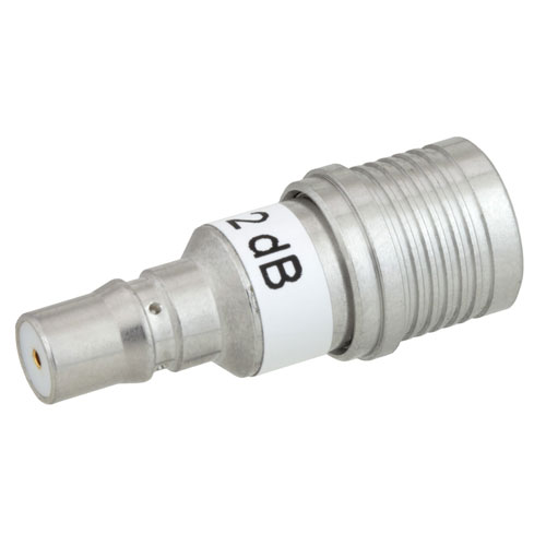 2 dB Fixed Attenuator QMA Male (Plug) to QMA Female (Jack) Up to 6 GHz Rated to 1 Watt, Fairview Microwave FMAP1002-2