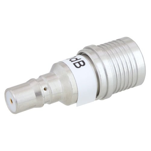 20 dB Fixed Attenuator QMA Male (Plug) to QMA Female (Jack) Up to 6 GHz Rated to 1 Watt, Fairview Microwave FMAP1002-20