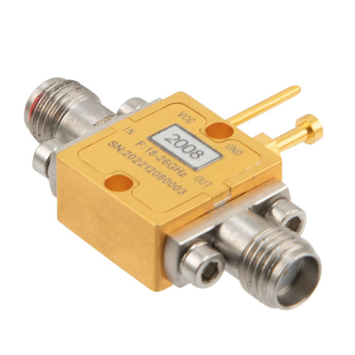 18 GHz to 26 GHz Absorptive Voltage Control Attenuator, 30 dB, Field Replaceable SMA Fairview Microwave FMAT2008