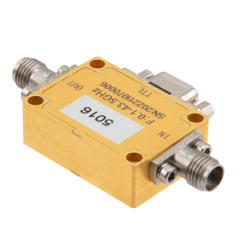 100 MHz to 40 GHz Absorptive Digital Step Attenuator, 15.5 dB, 5 Bits, 0.5 dB Step Size, Field Replaceable 2.92mm Fairview Microwave FMAT5016