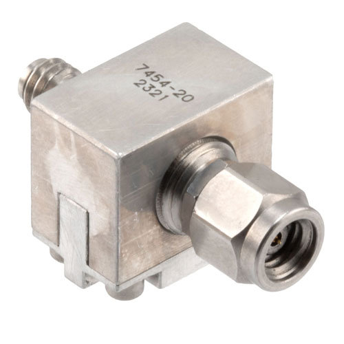 20 dB Fixed Attenuator 1.0mm Male (Plug) to 1.0mm Female (Jack) Up to 110 GHz Rated to 0.5 Watts Passivated Stainless Steel Body 1.8:1 VSWR Fairview Microwave FMAT7454-20