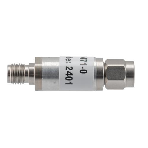 0 dB Fixed Attenuator 3.5mm Male (Plug) to 3.5mm Female (Jack) up to 26.5 GHz Rated to 2 Watts, Aluminum Body, 1.45:1 VSWR Fairview Microwave FMAT7471-0