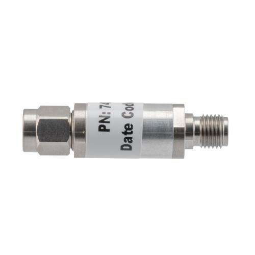 1 dB Fixed Attenuator 3.5mm Male (Plug) to 3.5mm Female (Jack) up to 26.5 GHz Rated to 2 Watts, Aluminum Body, 1.45:1 VSWR Fairview Microwave FMAT7471-1