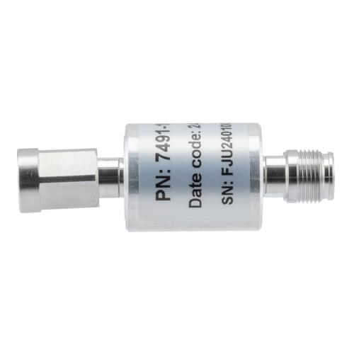 10 dB Fixed Attenuator NEX10 Male (Plug) to NEX10 Female (Jack) Up to 6 GHz Rated to 10 Watts, Aluminum Body, 1.25:1 VSWR Fairview Microwave FMAT7491-10