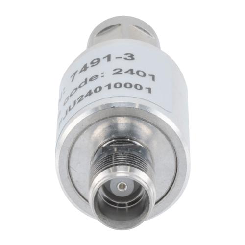 3 dB Fixed Attenuator NEX10 Male (Plug) to NEX10 Female (Jack) Up to 6 GHz Rated to 10 Watts, Aluminum Body, 1.25:1 VSWR Fairview Microwave FMAT7491-3