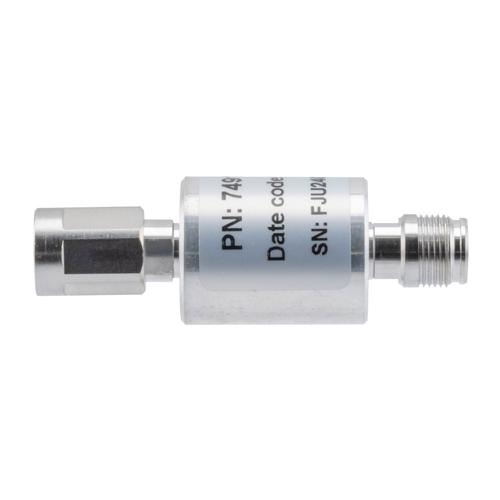 6 dB Fixed Attenuator NEX10 Male (Plug) to NEX10 Female (Jack) Up to 6 GHz Rated to 10 Watts, Aluminum Body, 1.25:1 VSWR Fairview Microwave FMAT7491-6