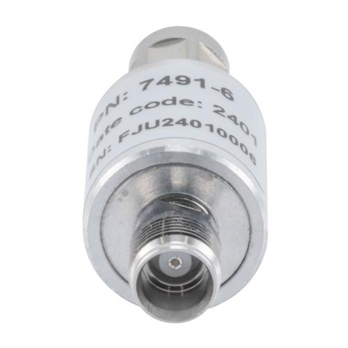 6 dB Fixed Attenuator NEX10 Male (Plug) to NEX10 Female (Jack) Up to 6 GHz Rated to 10 Watts, Aluminum Body, 1.25:1 VSWR Fairview Microwave FMAT7491-6