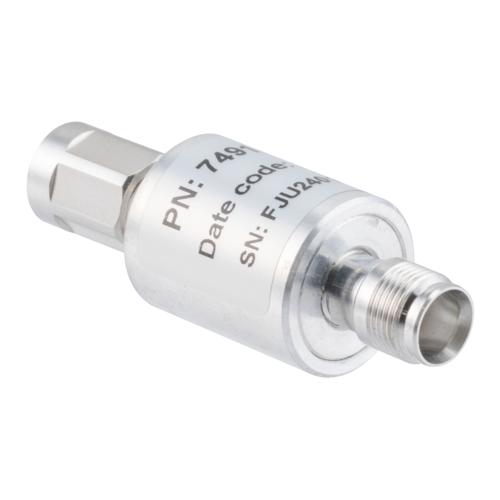 6 dB Fixed Attenuator NEX10 Male (Plug) to NEX10 Female (Jack) Up to 6 GHz Rated to 10 Watts, Aluminum Body, 1.25:1 VSWR Fairview Microwave FMAT7491-6