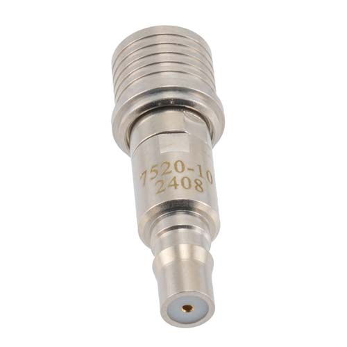 10 dB Fixed Attenuator QMA Male (Plug) to QMA Female (Jack) Up to 6 GHz Rated to 2 Watts, Brass Tri-Metal Body, 1.3:1 VSWR Fairview Microwave FMAT7520-10