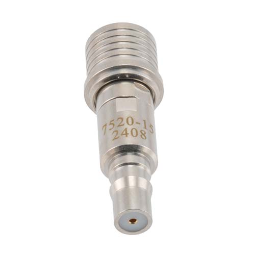 15 dB Fixed Attenuator QMA Male (Plug) to QMA Female (Jack) Up to 6 GHz Rated to 2 Watts, Brass Tri-Metal Body, 1.3:1 VSWR Fairview Microwave FMAT7520-15