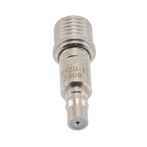 1 dB Fixed Attenuator QMA Male (Plug) to QMA Female (Jack) Up to 6 GHz Rated to 2 Watts, Brass Tri-Metal Body, 1.3:1 VSWR Fairview Microwave FMAT7520-1