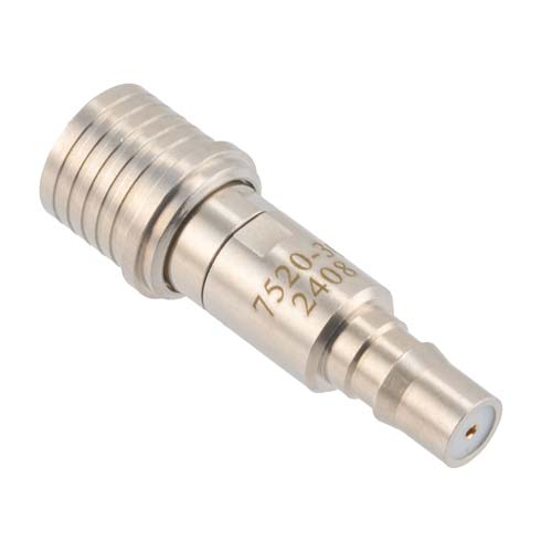 30 dB Fixed Attenuator QMA Male (Plug) to QMA Female (Jack) Up to 6 GHz Rated to 2 Watts, Brass Tri-Metal Body, 1.3:1 VSWR Fairview Microwave FMAT7520-30