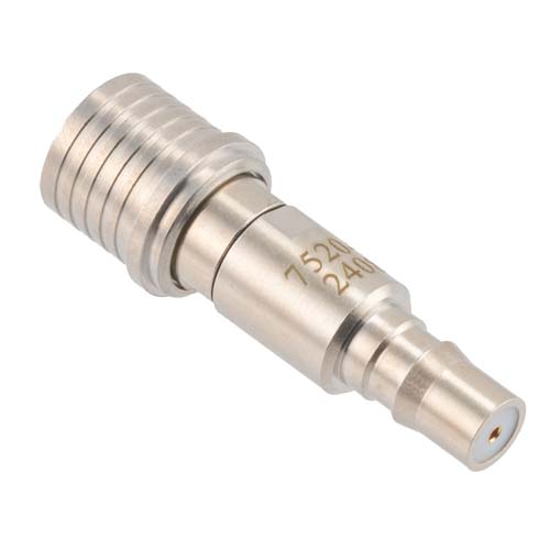 3 dB Fixed Attenuator QMA Male (Plug) to QMA Female (Jack) Up to 6 GHz Rated to 2 Watts, Brass Tri-Metal Body, 1.3:1 VSWR Fairview Microwave FMAT7520-3