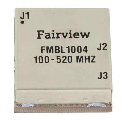 100 MHz to 520 MHz Balun at 50 Ohm to 25 Ohm Rated to 100 Watts in a SMT (Surface Mount) Package Fairview Microwave FMBL1004