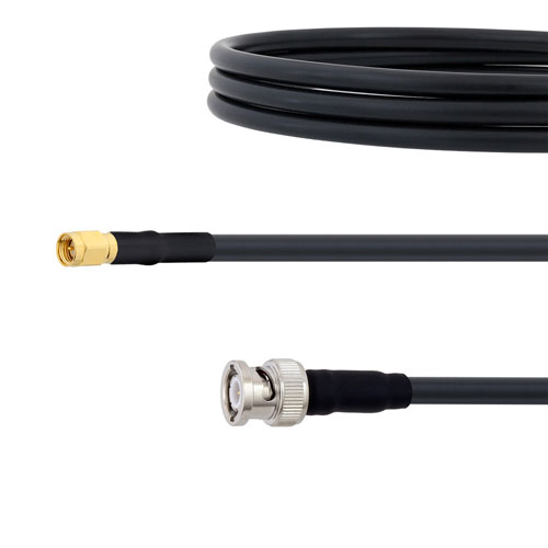 Low Loss SMA Male to BNC Male Cable LMR-240 Coax Fairview Microwave FMC00337