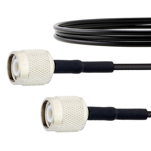 Low Loss TNC Male to TNC Male Cable RG174 Coax in 150 CM Fairview Microwave FMC00343-150CM