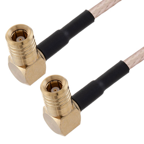 RA SMB Plug to RA SMB Plug Cable 24 Inch Length M17/113-RG316 Coax with LF Solder Fairview Microwave FMC00345/0001-24