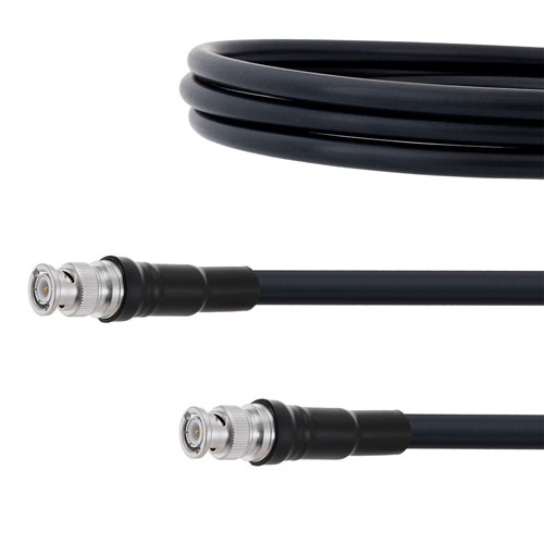 Low Loss BNC Male to BNC Male Cable LMR-400 Coax in 150 CM with Times Microwave components Fairview Microwave FMC00405-150CM