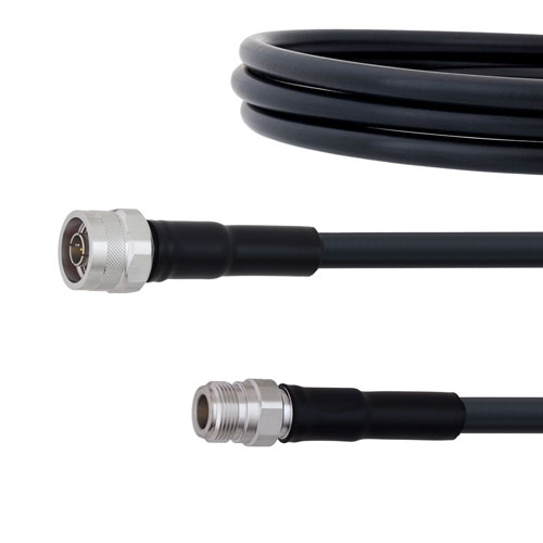 Low Loss N Male to N Female Cable LMR-400 Coax in 200 CM with Times Microwave components Fairview Microwave FMC00408-200CM