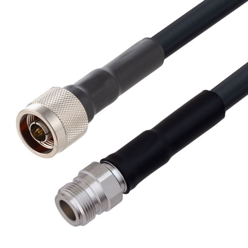 Low Loss N Male to N Female Cable 12 Inch Length LMR-400 Coax Fairview Microwave FMC00428-12