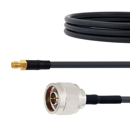 N Male to RP SMA Female Cable LMR-240 Coax in 48 Inch Fairview Microwave FMC00442-48