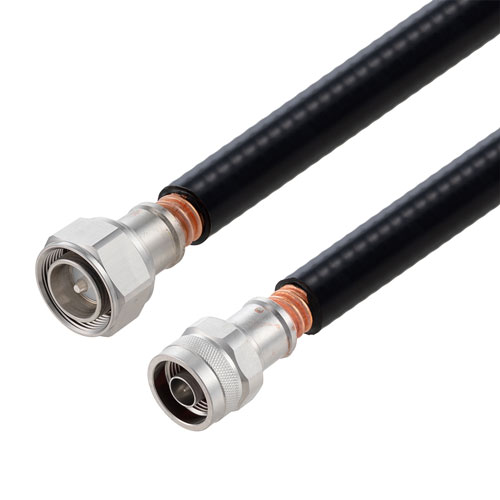 Outdoor rated Low PIM 4.3-10 Male to N Male Cable SPO-500 Coax with Times Microwave Components Fairview Microwave FMC00776/0002