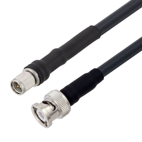 SMA Male to BNC Male Cable LMR-240 Coax with Heat Shrink in 100CM Fairview Microwave FMC00945-100CM