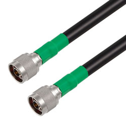 N Male to N Male Cable RG-214 Coax in 6 Inch with LF Solder Fairview Microwave FMC0101214LF-06