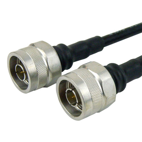 N Male to N Male Cable LMR-240 Coax in 120 Inch with Times Microwave Connectors Fairview Microwave FMC0101240-120