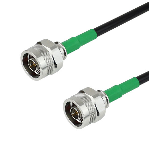 N Male to N Male Cable LMR-240 Coax in 24 Inch with Times Microwave Connectors Fairview Microwave FMC0101240LF-24