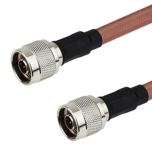 N Male to N Male Cable RG-393 Coax in 120 Inch Fairview Microwave FMC0101393-120