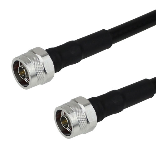 N Male to N Male Cable LMR-400 Coax in 48 Inch with Times Microwave Connectors Fairview Microwave FMC0101400-48